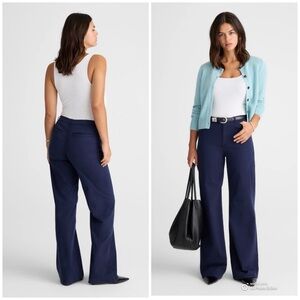 Madewell Navy Wide-Leg Pants